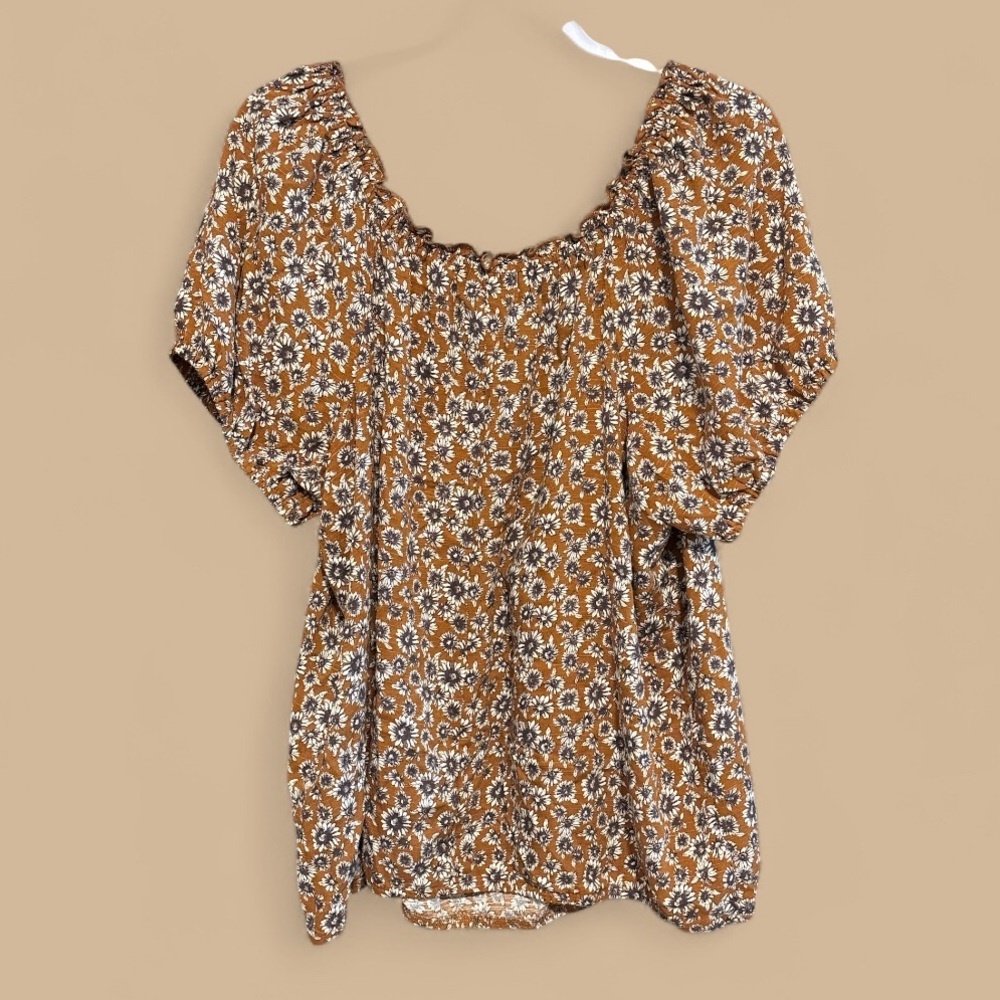 Maurice’s - Floral Boho Puff Sleeve Blouse - XL - Picture 2 of 3